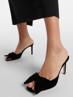 Pantofi cu funde de catifea Tom Ford negru