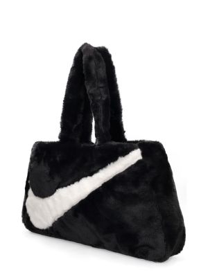 Τσάντα shopper με γούνα Nike μαύρο