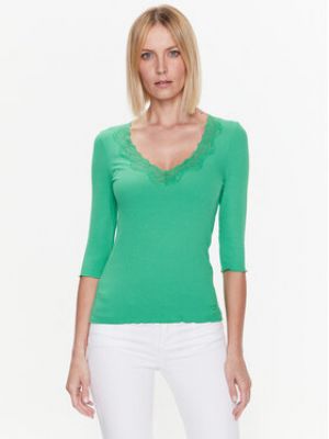 Viskózová slim fit priliehavá blúzka Salsa - zelená