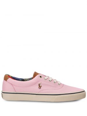 Sneakers med broderi Polo Ralph Lauren rosa