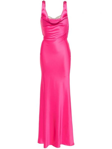 Μάξι φόρεμα από κρεπ Giuseppe Di Morabito ροζ
