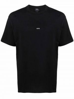 T-krekls ar apdruku A.p.c. melns
