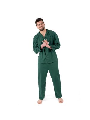 Фланелевая пижама Leveret зеленая