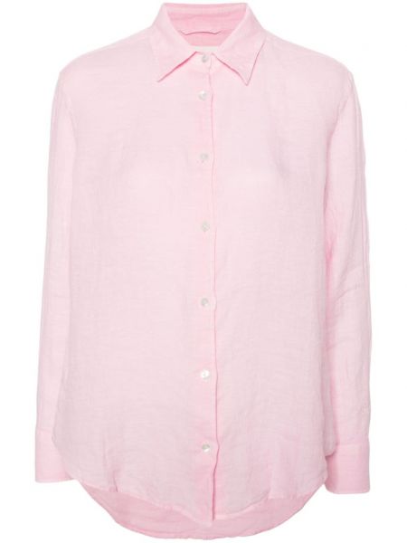 Λινό πουκάμισο Mc2 Saint Barth ροζ