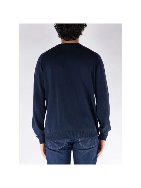 Suéter de algodón de cuello redondo Timberland azul