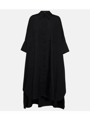 Robe mi-longue en coton Joseph noir