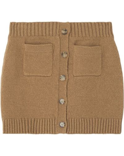 Pletené bavlněné mini sukně Burberry