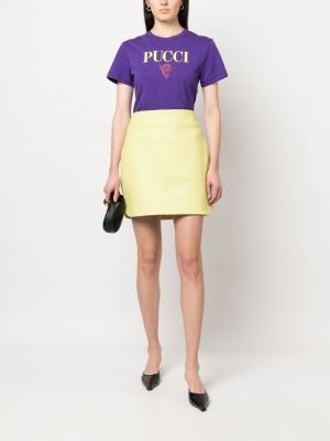 T-shirt aus baumwoll mit print Pucci lila