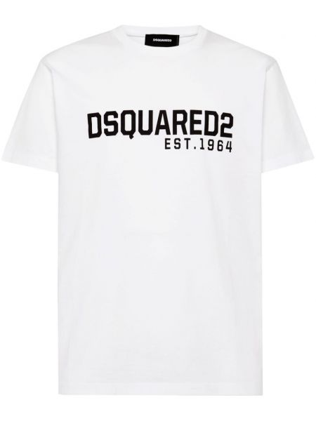 Painettu t-paita Dsquared2 valkoinen