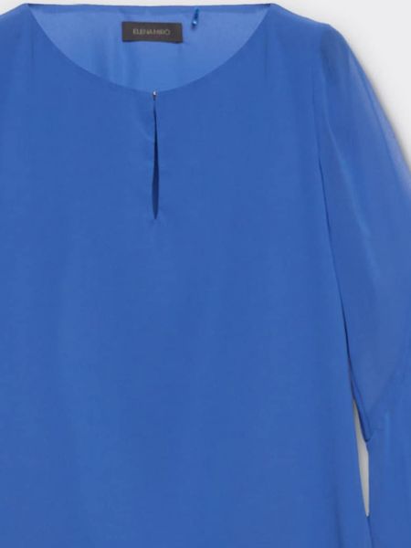 Однотонная блузка Elena Miro синяя