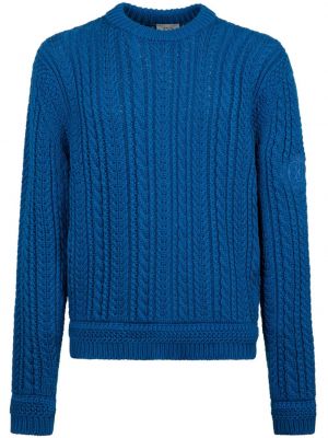 Bombažni pulover Bally modra