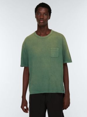 Kokvilnas t-krekls Visvim zaļš