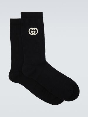 Βαμβακερός κάλτσες Gucci μαύρο