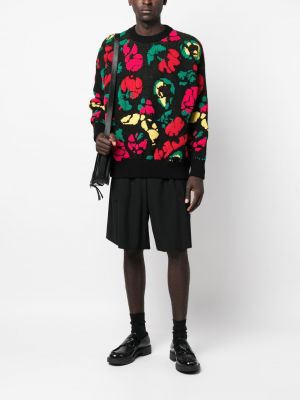 Geblümt sweatshirt aus baumwoll Bonsai schwarz