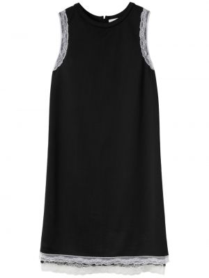 Мрежеста рокля с дантела Burberry черно