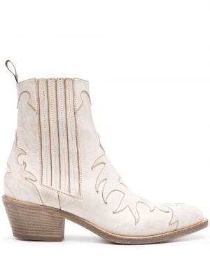 Ankle boots en cuir Sartore blanc