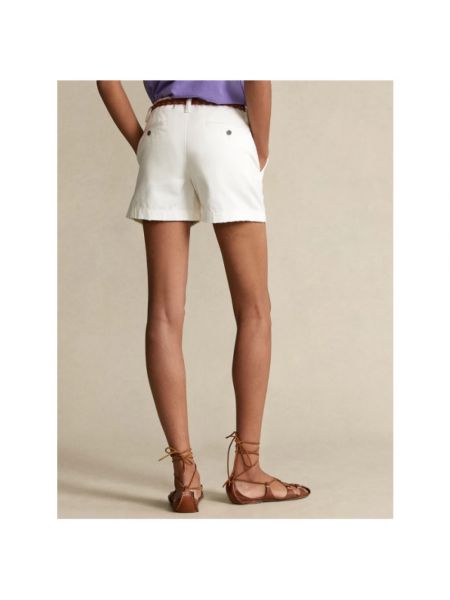 Pantalones cortos de cintura alta Polo Ralph Lauren blanco
