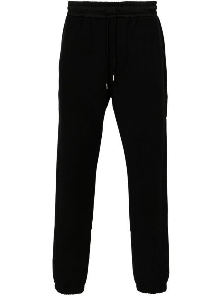 Pantaloni sport cu broderie Saint Laurent negru