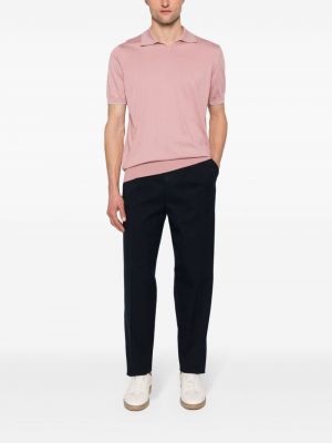 Medvilninis polo marškinėliai Brunello Cucinelli rožinė