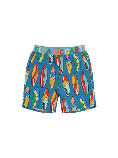 Nylon shorts for gutter Stella Mccartney Kids blå