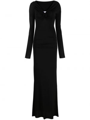 Коктейлна рокля с v-образно деколте Blumarine черно