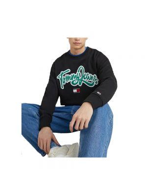 Sweter z okrągłym dekoltem Tommy Hilfiger czarny