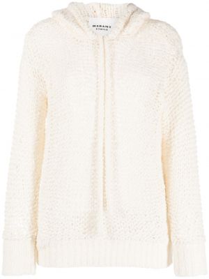 Sweter z kapturem Isabel Marant biały