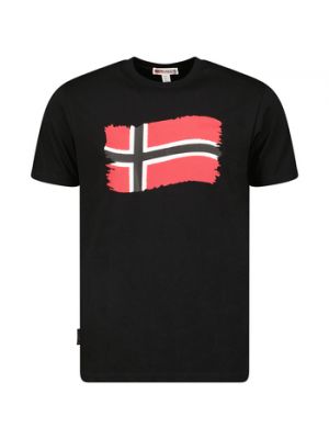Koszulka z krótkim rękawem Geographical Norway czarna