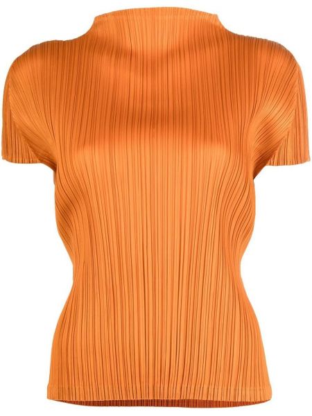 Plissert t-skjorte Pleats Please Issey Miyake oransje