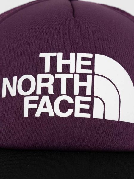 Czapka z daszkiem z nadrukiem The North Face fioletowa
