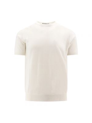 Dzianinowa koszulka Corneliani biała