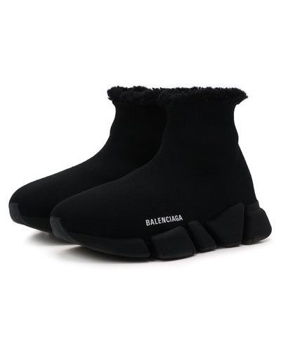 Текстильные кроссовки Balenciaga Speed, черные