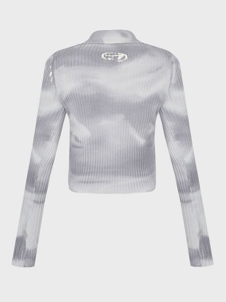Шерстяной пуловер Diesel серый