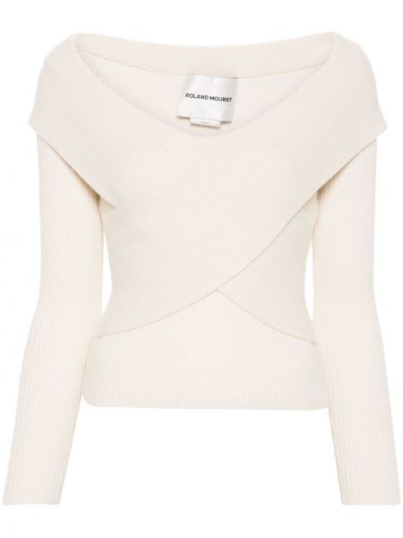 Пуловер Roland Mouret бяло