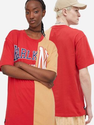 Тениска с дълъг ръкав с принт Karl Kani червено