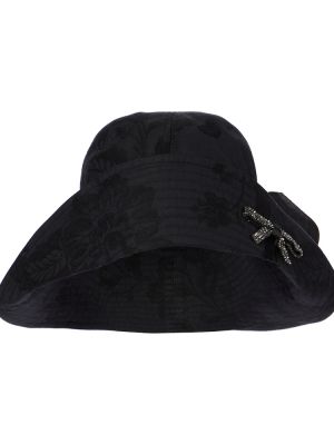 Памучна шапка Erdem черно