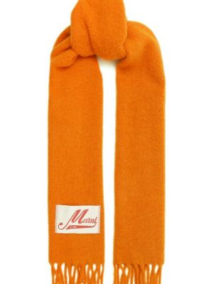 Шерстяной шарф Marni оранжевый