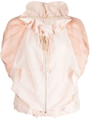 Svilena jakna Shanshan Ruan ružičasta