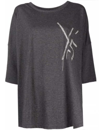 Camiseta con estampado Y's gris
