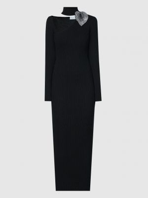 Длинное платье с аппликацией Giuseppe Di Morabito Milano черное
