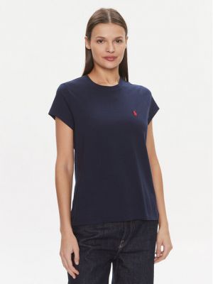 T-shirt di cotone in jersey Polo Ralph Lauren blu