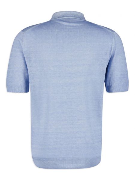 Lininė polo marškinėliai 120% Lino mėlyna