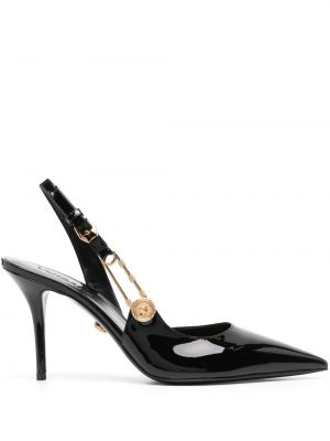 Slingback pumper med stropper Versace sort