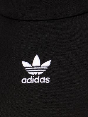 Top con cuello alto manga larga Adidas Originals negro