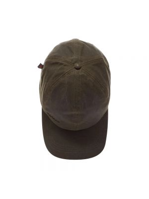 Wodoodporna czapka z daszkiem Barbour zielona
