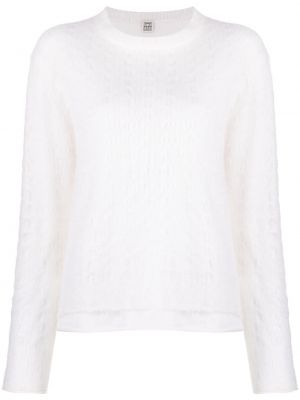 Pullover mit rundem ausschnitt Toteme weiß