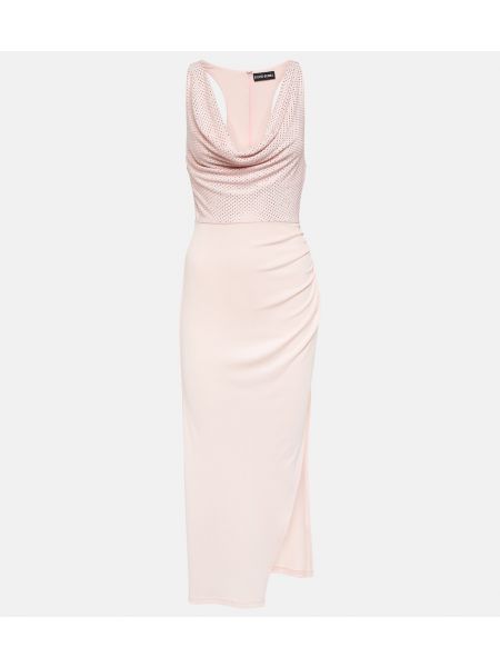 Платье миди David Koma розовое