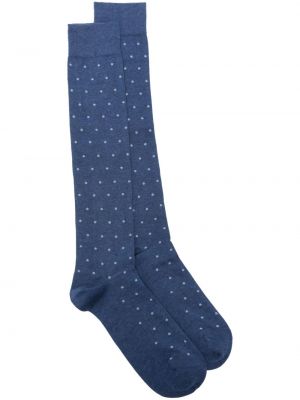 Puntíkaté ponožky s potiskem Marcoliani modré