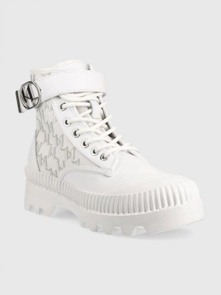 Čizme s platformom Karl Lagerfeld bijela