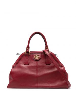 Kožená nákupná taška Gucci Pre-owned červená